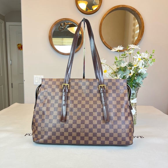 Louis Vuitton Damier Ebene Chelsea Shoulder Bag Satchel